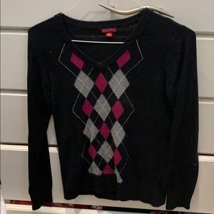 Black v neck sweater